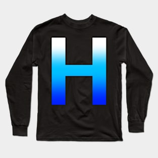 Blue Letter H Long Sleeve T-Shirt